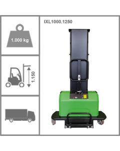 Der Innolift IXL-1000 verlädt eine Tonne Ihrer Zuladung und sich selbst in Ihr Transportfahrzeug.