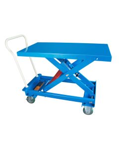Der mobile Arbeitstisch erlaubt ergonomisches Arbeiten durch einen automatischen H&ouml;henausgleich.