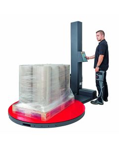 Palettenwickler - Halbautomatischer Stretchwickler f&uuml;r Paletten bis 1200kg mit automatischer H&ouml;henerkennung