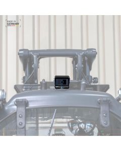 Vetter LUXX RC R&uuml;ckfahrkamera mit 140&deg; Blickwinkel, montiert am Gegengewicht eines Gabelstaplers, Made in Germany