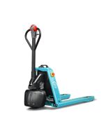 Deichsel und Bedienelemente des Baoli EP 15-03 Niederhubwagens mit ergonomischem Griff und Sicherheitsfunktionen