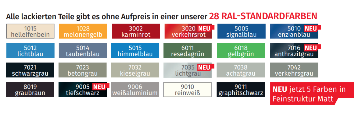 Lassen Sie Ihren Ladeschrank ohne Aufpreis in Ihren Wunschfarben lackieren. farbauswahl akkuladeschrank dringenberg